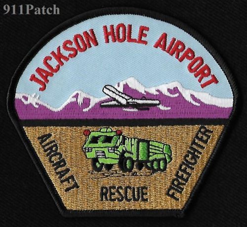 Jackson hole airport wy aircraft rescue firefighter patch wyoming for sale