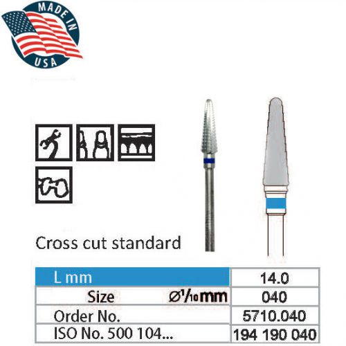 Wilson USA Tungsten Carbide Cutter HP Drill Bit Dental Nail Diamond Medium Cone