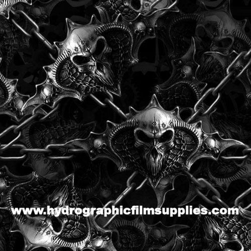 HYDROGRAPHIC WATER TRANSFER HYDRODIPPING FILM HYDRO DIP CHAINED SKULLS
