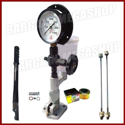 Diesel injector nozzle tester pop pressure tester dual scale bar / psi gauge b5 for sale