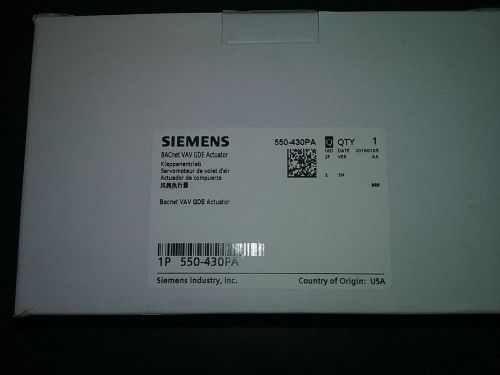 New Siemens Actuator 550-430PA Lot of 5 bacnet vav