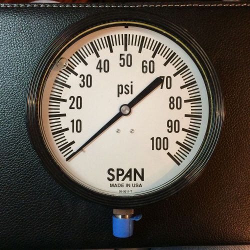 Brand New SPAN glycerin filled 100 psi pressure gauge 4&#034; diameter