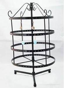New 192  holes black color rotating earrings jewelry display stand rack holder