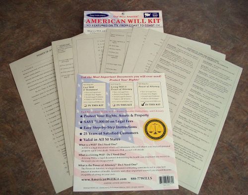 Power of Attorney Kit, Valid in all 50 States! As seen on TV, NEW