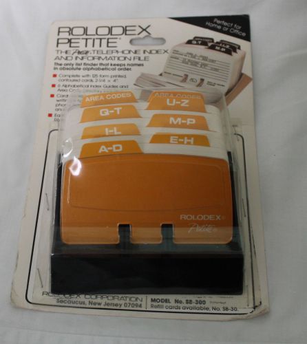 Vintage Rolodex Petite SB300 Telephone Number Index Information File Gold Yellow
