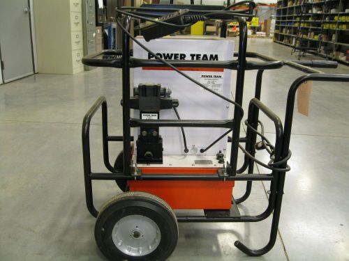 Used powerteam pq604s double acting hydraulic pump 115v 2hp for sale