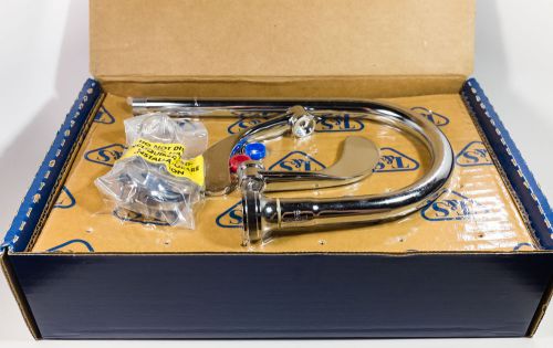 T&amp;s brass b-2865-04 deck mount 8-inch centers rigid gooseneck medical faucet for sale