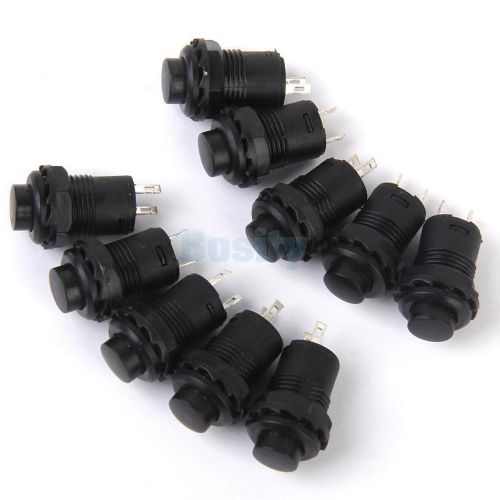 10x 12v car boat dash locking latching off-on push button switch black 12mm for sale