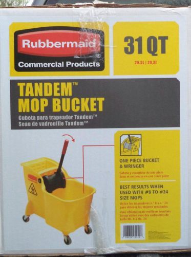 New Rubbermaid Tandem Mop Bucket 31 Qt Commercial NIB #4