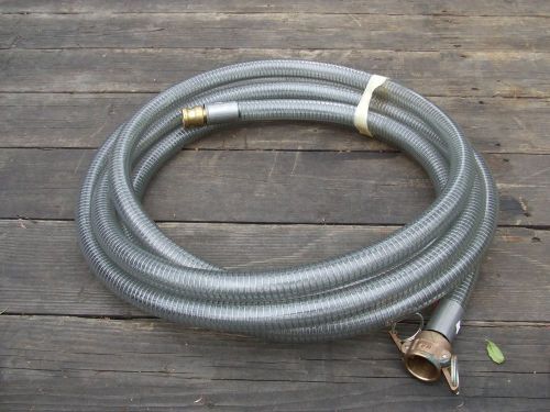 Food Grade Smooth 75 ft. PVC Transfer Hose 1&#034; Dia. W/ Brass Cam Groove Fittings