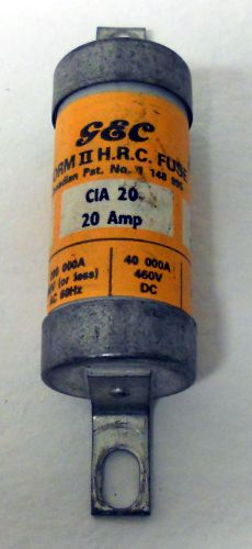 G&amp;C FORM II H.R.C. FUSE CIA-20 20 AMP FUSE ASSEMBLY