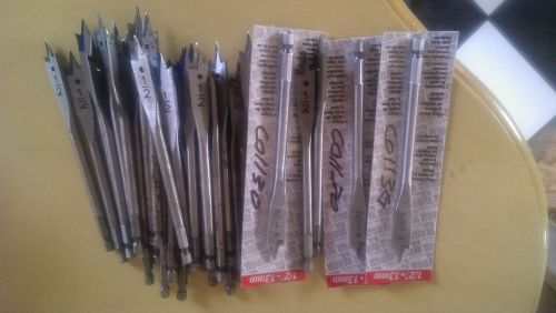 1/2&#034; wood boring spade drill bits 1/4&#034; hex shank (lot of 40) for sale