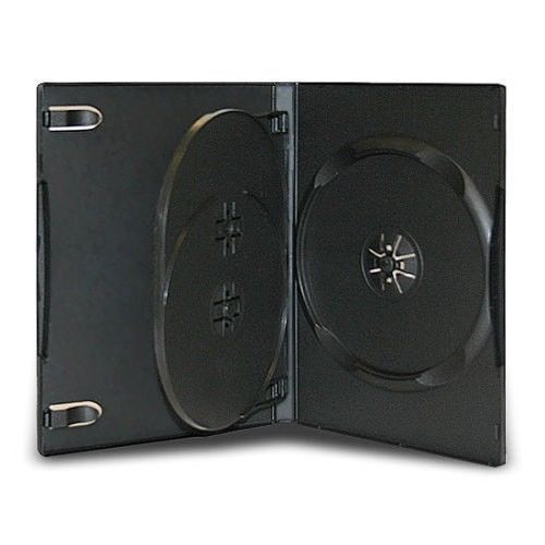 25 PACK - BLACK 3 DISC DVD OR COMPUTER DISC CASE - BRAND NEW