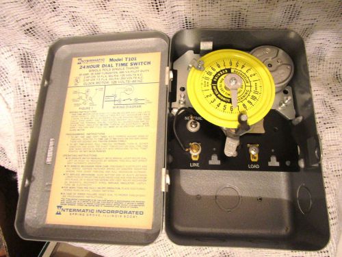 Timer Intermatic Model T103 24 Hour Dial Time Switch15A / 7.5A 120/240Volt WORKS