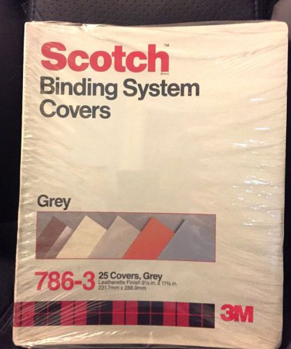 Scotch Binding System Covers 786-3 Grey, 25 Covers 9 1/8 in x 11 3/8 in