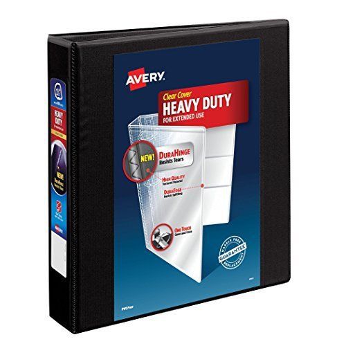 Avery Heavy-Duty View Binder with 1.5 Inch One Touch EZD Ring, Black, 1 Binder