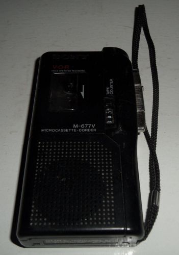 SONY M-677V Microcassette Tape Recorder, VOR VOICE OPERATED RECORDING Dictation