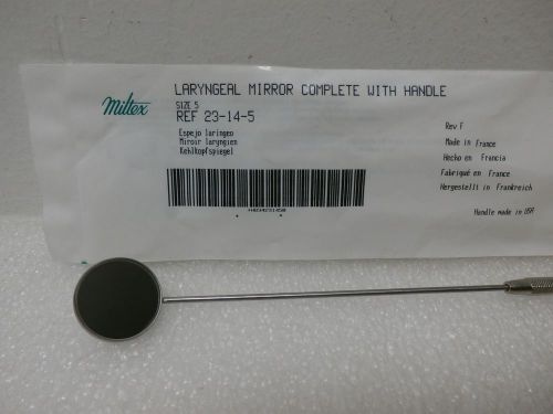 Miltex 23-14-5 LARYNGEAL MIRROR #5 Complete with Handle Dental Instruments