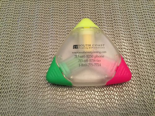 Trimark Triangular Highlighter W/Clear Body Promotional Printed on