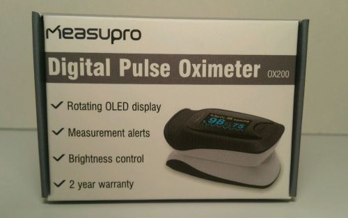 NEW MeasuPro OX200 Instant Read Digital Pulse Oximeter + Lanyard + oximeter case