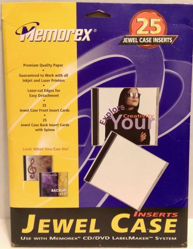 Open Memorex DVD Storage Case Inserts 22 pkg Inkjet &amp; Laser Printers Personalize