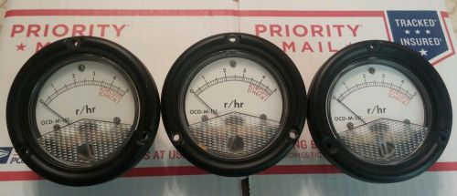 3 NON WORKING USED &#034;RUGGEDIZED&#034; PANEL METERS FOR CDV UNITS OCD-M-151 NOT WORKING