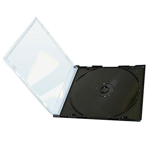 5 NEW SLIM SINGLE BLACK TRAY JEWEL CASES CD DVD GRADE A HOLDS 1 DISC