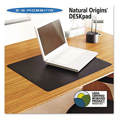 Natural Origins Desk Pad, 19 x 12, Matte, Black, Sold as 1 Each