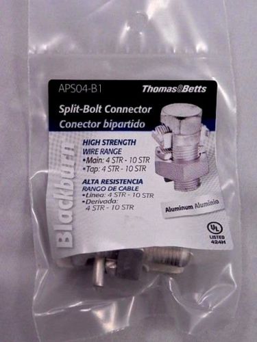 Thomas &amp; betts blackburn split-bolt connector aps04-b1 range 4 str - 10 str for sale