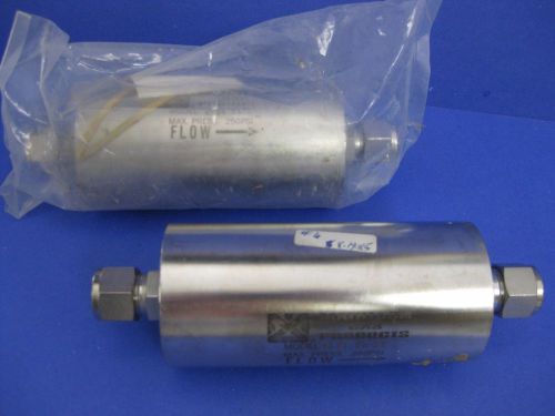Matheson Inline Gas Filter 6134-T8FF, 1/2&#034; Tube Fitting, 250 psig, Lot of 2