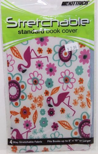 Six (6)  8&#034; x 10&#034; Standard Stretchable Fabric Book Covers 3 Solid &amp; 3 Prints