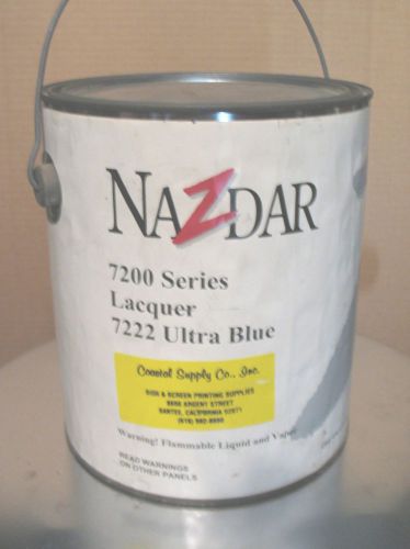 NazDar 7200 Series Lacquer Screenprint Silkscreening Ink #7222 Ultra Blue Gallon