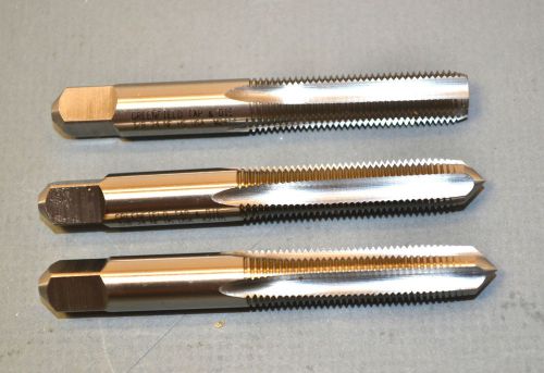 SET of 3 NOS WIDIA Greenfield Tap &amp; Die 3/8&#034; 24 NF HS 4 FLUTE HAND TAPS WR13bB9B