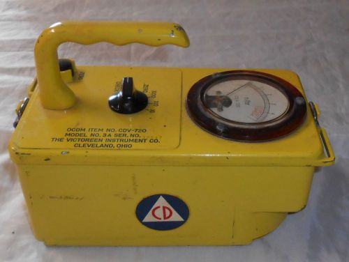 Geiger counter &#034;civil defense-era&#034; yellow, ocdm no. cdv-720, victoreen co. for sale