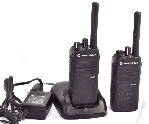 2x motorola xpr3300 uhf portable radio 403-512mhz xpr 3300 w/ 1 charger, walkie for sale