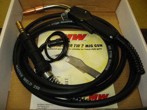 MASTERWELD 250A MIG gun 15&#039; Lincoln replacement for Magnum 250L - Made in USA