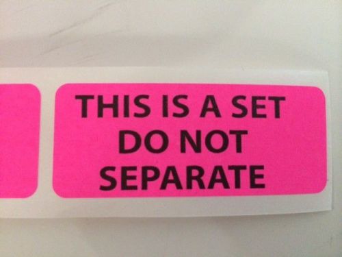 500 1 x 2.5 this is a set do not separate stickers labels pink fluorescent ship for sale