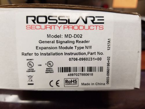 ROSSLARE SECURITY PRODUCTS MD-D02 EXPANSION MODULE TYPE NM