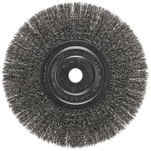 Weiler trulock narrow face wire wheel brush round hole steel crimped wire 8&#034; ... for sale