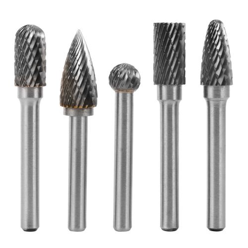 5pcs 10mm 1/4&#034; head tungsten carbide rotary burrs die grinder carving set bi224 for sale