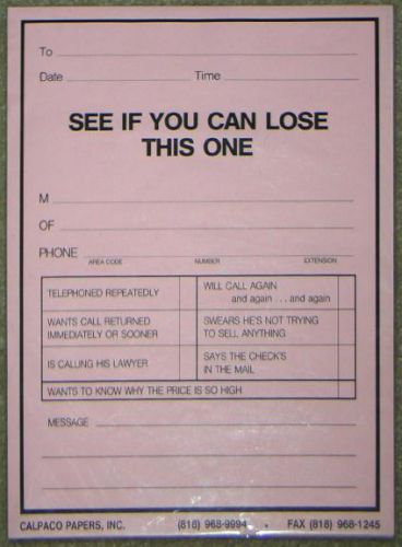 GIANT NOTEPAD &#034;SEE IF YOU CAN LOSE THIS ONE&#034; ~ 11&#034; X 14&#034; ~ NEW
