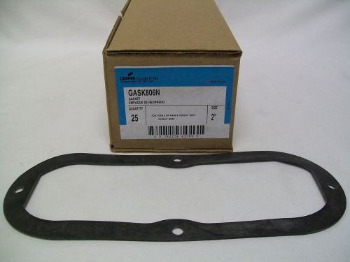 Crouse-Hinds (25) GASK806N 2&#034; Neoprene Gasket For Form 8 or Mark 9 Conduit Body