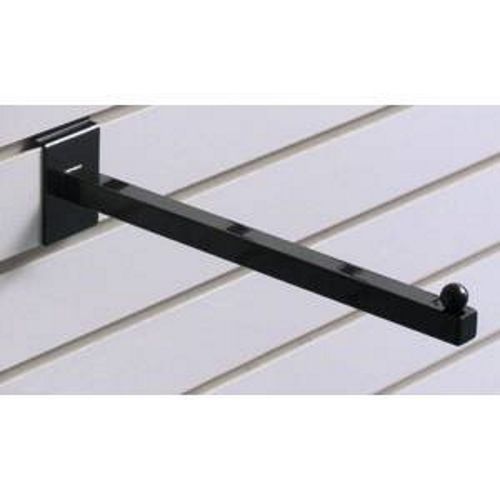 New 12&#034; Black Straight Arm Slatwall Faceout 1pc