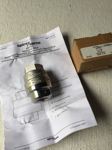 Spirax Sarco 1/2&#034; NPT Balanced Pressure Thermostatic Steam Trap MST21 New In Box