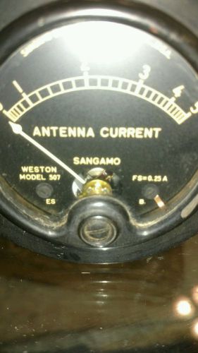 WWII panel meter gauge weston antenna current 0-5 radio militaty