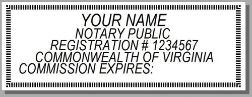 Notary Public Rubber Stamp Virginia - Self Inking