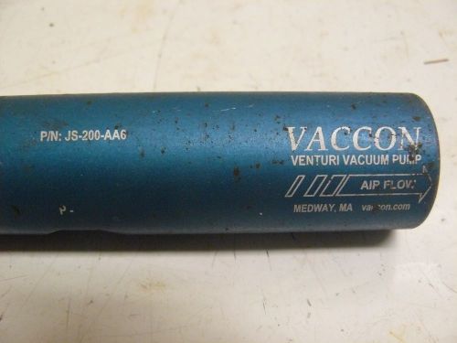 Vaccon js-200-aa6 j-series cylindrical vacuum pump 80 psi for sale