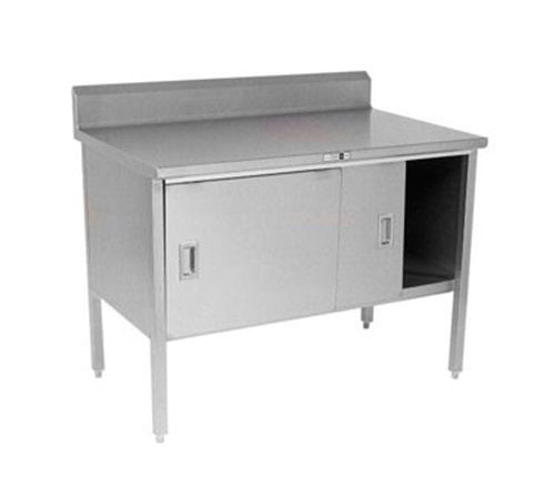 John Boos 140-39 Work Counter - 96&#034; 96&#034;W x 30&#034;D stainless steel cabinet base...