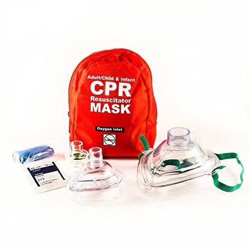WNL Products Adult/Child and Infant CPR Mask Combo Kit in Soft Case