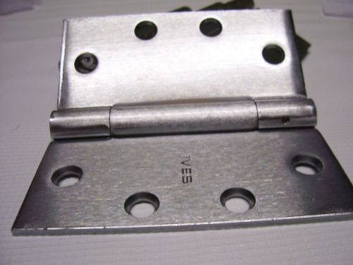 Lot of 5 IVES Stainless Steel Bearing 3 Knuckle Mortise Hinges GQ 4 1/2&#034;